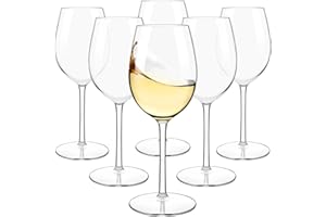 HAHASHOW Copas de Vino Tinto Irrompibles, Copas de Vino de Plástico Tritan, Juego de Copas de Vino Inastillables Para Fiestas de Camping, Juego de 6 Copas de Plástico de 530 ml