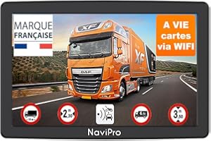 GPS Poids Lourd NaviPro 7 Pouces GPS pour Camion Bus Voiture Ventouse Aimanté Europe A Vie