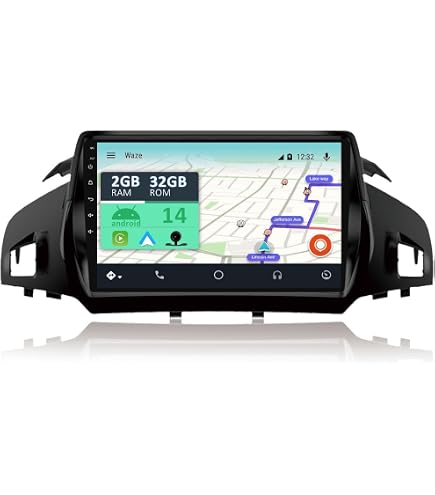 Autoradio Android 14 Pour Ford Kuga Escape C-Max 2013-2017 - 9 Pouces, 6Go RAM, 4G LTE, CarPlay, DAB+