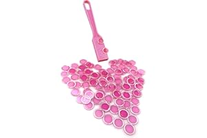 FSTgo Baguettes et puces magnétiques Bingo -1 bâton et 100 puces- Un Grand Choix d'accessoires de Jeu pour Les Personnes âgées et Les soirées de Jeu en Famille (Ensemble Rose)