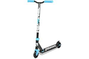 Riprail Assault Stunt Scooter finished in Black/Blue with Alloy Deck and ABEC-7 Bearings