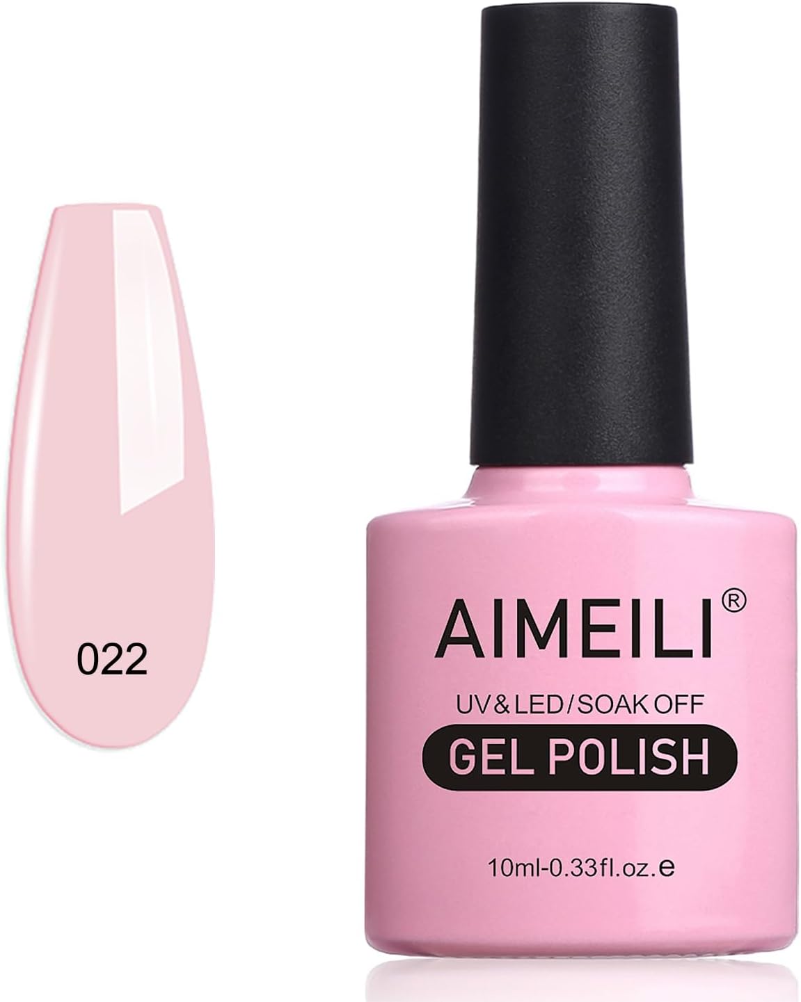 AIMEILI Esmaltes Semipermanentes de Uñas en Gel UV LED Gel de uñas Soak Off Transparente - Rose Nude (022) 10ml