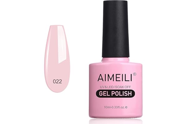 AIMEILI Esmaltes Semipermanentes de Uñas en Gel UV LED Gel de uñas Soak Off Transparente - Rose Nude (022) 10ml