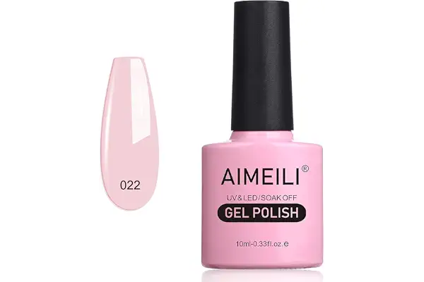 AIMEILI Esmaltes Semipermanentes de Uñas en Gel UV LED Gel de uñas Soak Off Transparente - Rose Nude (022) 10ml