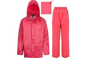 WETPLAY Kids Waterproof Jacket and Trouser Suit Set Boys or Girls