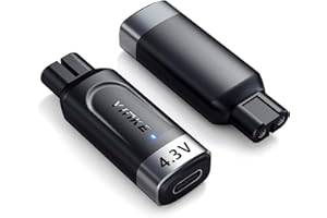 Yinke A00390 Adapter do ładowania golarki, 4,3 V, typu C, do golarki Philips Norelco Oneblade QP2520, QP2515, QP2620 ze wskaźnikiem ładowania, zamienny adapter do golarki elektrycznej (bez kabla)