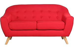 Mueblix | Sofa Marte 2 Plazas | Sofas de Salón Modernos | Asiento, Respaldo y Apoyabrazos de Espuma de Poliuretano | Sofa de Diseño