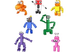 PYTRARTY Rainbw Friends Figuras Set，7 Pcs Rainow Friends Juego Figuras，Decoración para Tartas Figura de Cumpleaños，Decoración Fiesta de Cumpleaños
