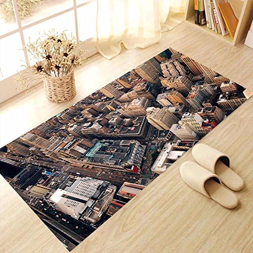 lzzfw Wall Stickers Non-Slip Wearable Vew York Removable Non-Adhesive Flooring Stickers