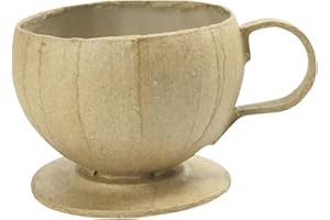 Decopatch- Oggetto da Decorare in cartapesta, Colore Kraft Naturale, 8x10x6 cm, AC799C