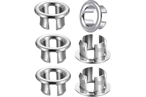 BAIJ Anneau de débordement d'évier,6 pièces Anneau de Trop-Plein d'Évier Garniture Évier de Trou Rond pour Bassin de Cuisine de Salle de Bains Couvercle de Bouchon de Vidange