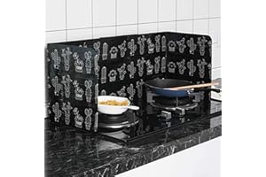 Surakey Plaque Anti Projections de Cuisson Pliable, Protection pour la Cuisine et Plaque de Cuisson - Cuisson - Anti adhérente - Protection décran Anti-éclaboussures pour cuisinière à gaz