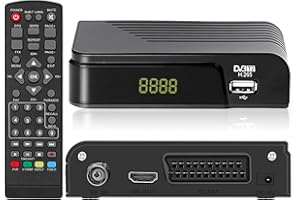 YOYOPOW TDT HD Decodificador TDT HD DVB-T2 H.265 HEVC Full HD PVR, USB, SCART, TDT HD HDMI, Sintonizador de televisión Digital Terrestre, Receptor Digital de Alta definición Full HD 1080p