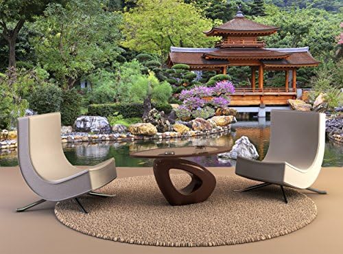 Wall Tapestry Chinese Zen Garden Pagoda Wall Art Decor Photo Wallpaper Poster High Quality Print