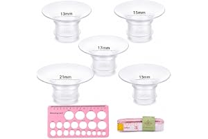 Flänsinlägg 13/15/17/19/21 mm för Medela, Spectra 24 mm skärm/flänsar, kompatibel med TSRETE, för CPPSLEE, Momcozy S9/S9Pro/S12/S12Pro bärbar bröstpump, minskar 24 mm bröstvårtstunnel ner till 5 st