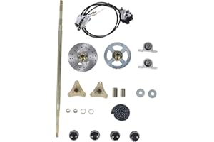 MENDUNER Cadre de Go Kart 29 Pouces, Kit D'essieu Go Kart, Kit D'assemblage D'essieu Arrière Direct, Pignon D'essieu, Chaîne, Disque de Frein, étrier de Roue, Moyeux de Remplacement pour