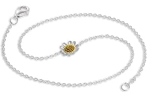 jewellerybox Sterlingsilber Margerite Fußkettchen