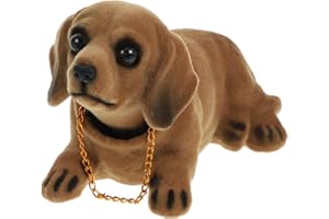 TOYMYTOY Wackeldackel Spielzeug, Auto Armaturenbrett Dekoration Shaking Head Hund Figur Aus Umweltfreundlichem Harz FüR Armaturenbrett Schlafzimmer BüRo Geschenk (Dackel)