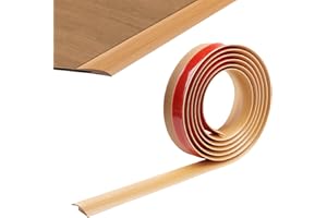 ZTVOWTO 400cm Striscia di Soglia, Strisce di Rivestimento per Porte per Tappeti, Strisce Divisorie Autoadesive per Pavimenti a Soglia con Moquette, Altezza di Transizione Inferiore a 5 mm (Giallo)