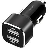 JETech 4.8A 24W USB Car Charger Rapid Dual-Port Cigarette Charger for Smartphones Tablets and More