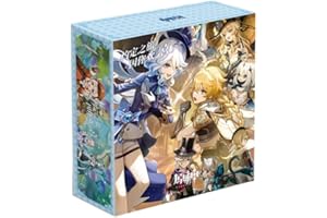MayDee Genshin Game Collector Gift Box DIY Character Stand Anime Lucky Pack, Genshin Badge Postcards Poster Bookmark for Fan Collectibles