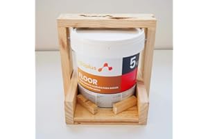 h2oplus Pintura para Suelos Rojo Floor 5Kg - Ideal para GARAJE y TERRAZA | EPOXI de Larga Duración | BASE AGUA, Sin Olores | Apta para HORMIGÓN, ASFALTO y Baldosa | pintura caucho con fibra