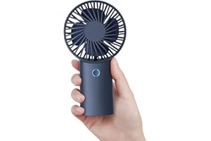 JISULIFE 4000mAh Ventilateur à main, Mini Ventilateur Portatif, Petit Ventilateur Rechargeable USB [temps de travail 5-20H] ventilateur personnel à piles avec 3 vitesses pour extérieure/bureau-bleu