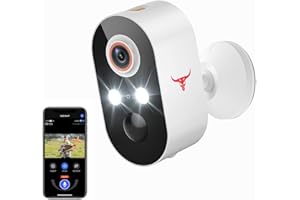 HopeFlex Security Camera Wireless, Human Detection, Live View, Cloud Storage, Color Night Vision, 2.4G WiFi, Indoor Outdoor Surveillance (2 Spotlights)