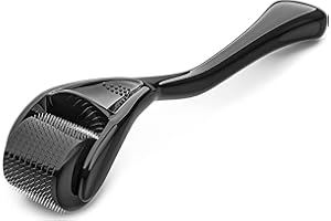 Frizco Derma Roller, Beard Roller, Titanium Micro Needling Roller for Men and Women, Beard Growth Roller for Stimulate Hair Growth (0.5MM)