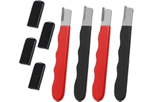 AYSATOGC 4Pcs Garden Tool Blade Sharpener, Pocket Blade Sharpener for Garden Tools Multipurpose Usage Knife Sharpeners for Pruning Shears, Hedge Scissors, Clippers, Pocket Knives, and More (2, Red+Black)