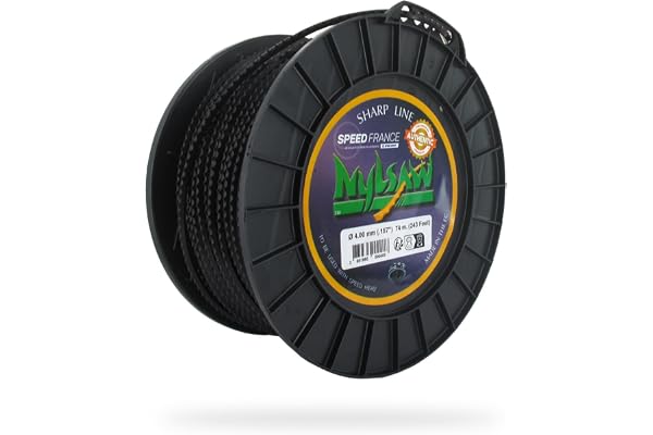 NYLSAW - Fil Nylon - Ø 4,0mm - L 74m - Fil Haute Performance - Profil en Forme de Lame Dentelée - Coupe Nette Et Précise - Efficace Sur Tous Types De Terrains