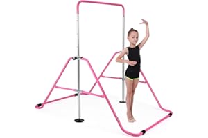 wawofun Gymnastic Bars, Gymnastics Equipment for Kids Home Training Folding Horizontal Bar Junior Gymnastic Training Kip Bar with Adjustable Height for Girls Boys
