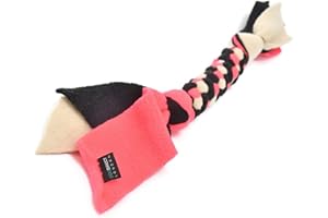 DogDirect London, DOG TOY, PUPPY TOYS, TUG Toy FLEECE Round, DOG ROPE TOY, PUPPY PLAY, TUGGER, DOG TRAINING, TUGS, SOFT and FLEXIBLE TUG ROPES, HAND MADE (Small, Pink) SOS1