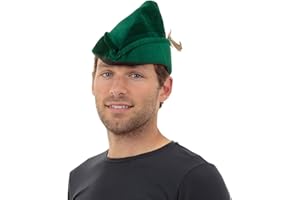 Bristol Novelty BH531 Robin Hood Hat Soft Felt, unisex-adult, Green, One Size