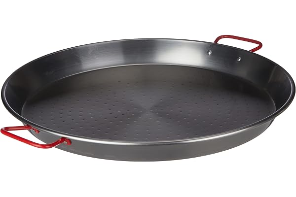 Lacor 63651 Plat à Paëlla en Tole Acier 50 cm, Noir