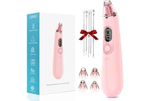 ANYFACE Aspirateur de Point Noirs, Extracteur de Comédons Nettoyant de Pores Rechargeable Appareil de Beauté du Visage Avec écran LED, 4 Sondes et 3 Modes