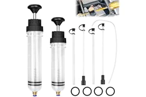 NCOALE 2 Stück Ölspritze, Absaugpumpe Öl 500ML Ölabsaugpumpe Auto 200ML Ölabsaugspritze mit Schlauch & Verlängerungen für Bremsflüssigkeit Kühlflüssigkeit Getriebeöle(500ml+200ml)