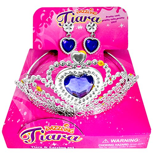 Emazing Toys: Dazzling Tiara with Earing Set_Blue