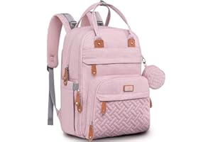 BabbleRoo Sac à Dos à Langer avec Matelas à Langer pour Bébé – Grande Capacité Sac à Couches Multifonction Imperméable Sac de Voyage avec étui à sucette détachable, Unisexe