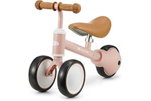 Kinderkraft Cutie 3 en 1 Minitriciclo, Bicicleta De Equilibrio, Sin Pedales, Triciclo, Ajustable, Multifuncional, Ultraligera, Desde 1 Año De Vida hasta Los 15 Kg, Rosa