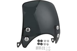 FOLOSAFENAR Pare Vent de Moto, Pare Brise de Moto Cool et à la Mode Bonne Transmission de la lumière pour Phare de 5 à 7 Pouces