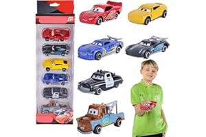AMAZLUCK 6 PCS Car Toys with Gift Box, Toy Car Kids Toys Racing Toy Car Friction Powered Car Push Toys Model Car Mini Model Racing Car Collectable Character Vehicles Model Gift for Kids Boys Ages 4 5 6 7