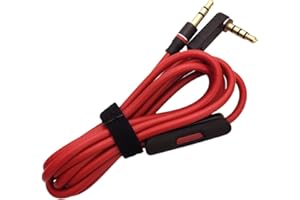 TEKMAN Replacement Control Talk Mic Cable Audio For Beats Monster Dr Dre Solo/Solo HD/Studio/Mixr/Detox/Pro Headphones