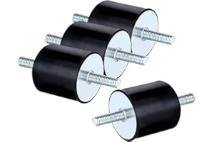 ASFINS Antivibranti in Gomma M8, 4 Pezzi Supporti Gomm Antivibrazione Silent Block M8 Isolatore in Gomma Antivibrazione per Barche Automatiche Silentblock (M8 x 23, 30 x 30)