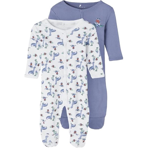 Pigiama Name It Per Neonato: Tutina Con Zip 2 Pezzi, Elefante Marino, Comodissima Per La Nanna!