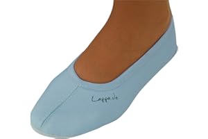 Lappade Schwarz, Weiß, Jeansblau, Rosa, Lila, Rot Gymnastikschuhe, Schläppchen, Turnschläppchen mit Ledersohle Gr. 28-46