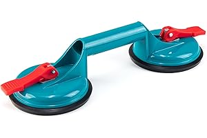 WUERQIE Aluminium Saugheber 1 Stück- 150 kg Tragkraft, Glasheber, Glassauger, Glasheber, Hebesauger, Zum Anheben von Glatten und Schweren Gegenständen, Fliesen, Glas