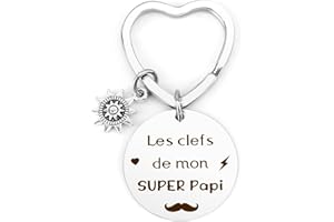 KARYLLENA Porte Clé Papy Cadeau Grand Pere Cadeau Papy Cadeau Papi Cadeau Pour Papy Cadeau Fete Des Grands Peres Cadeau Grand Parent Cadeau Retraite Homme Cadeau Remerciement Cadeau Homme Original