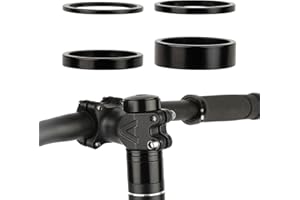 Erismithh Bicycle Headset Spacer 5pcs, 2mm, 3mm, 5mm, 10mm Aluminum Alloy Bicycle Front Bar Spacer 28.6mm Mountain Bike Road Handlebar Spacer Bicycle Front Fork Stem Spacers