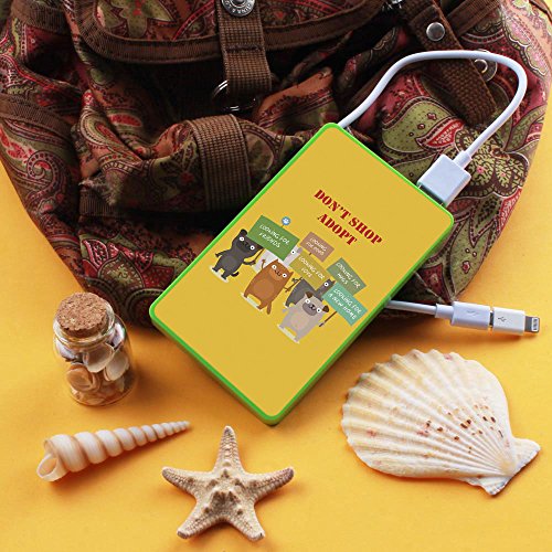 BeCool Bater  a Externa Power Bank 4000 mah Verde   Gratis 1 Cable USB-MicroUsb  Android  y Adaptador Lightning  Apple   Adopta Animales